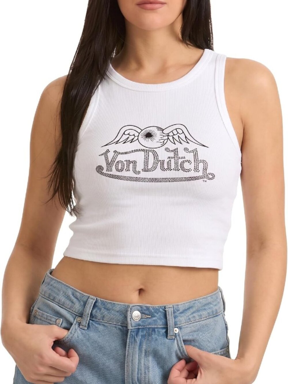 Graphic Crop Tank for Women | Trendy Signature Design | Available in Multiple